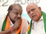 Union Minister H.D. Kumaraswamy and senior BJP leader B.S. Yediyurappa.