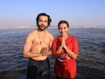 Rajkummar Rao and Patralekhaa went to Mahakumbh Mela.