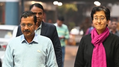 AAP convener Arvind Kejriwal and Delhi chief minister Atishi. (Vipin Kumar/ Hindustan Times) AAP convener Arvind Kejriwal and Delhi chief minister Atishi. (Vipin Kumar/ Hindustan Times)
