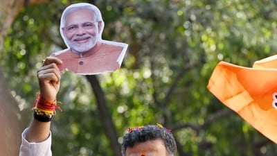 In a major victory, BJP's Parvesh Verma defeated former Delhi CM and AAP supremo Arvind Kejriwal from the New Delhi constituency. (Sanchit Khanna/Hindustan Times)