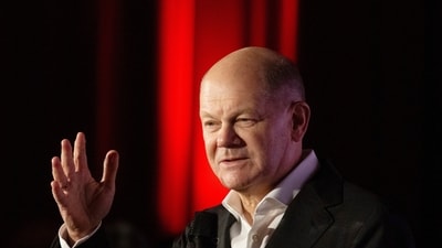 Olaf Scholz, the chancellor of Germany, called Donald Trump's demands for Ukrainian rare earths in return for US military assistance "selfish and self-serving" in an interview on Saturday. (AP/Marijan Murat) Olaf Scholz, the chancellor of Germany, called Donald Trump's demands for Ukrainian rare earths in return for US military assistance "selfish and self-serving" in an interview on Saturday. (AP/Marijan Murat)