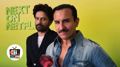 Jaideep Ahlawat and Saif Ali Khan at the Netflix event earlier this week. (Netflix) Jaideep Ahlawat and Saif Ali Khan at the Netflix event earlier this week. (Netflix)