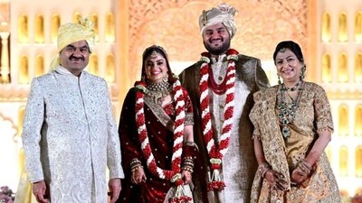 Gautam Adani's son Jeet Adani married his fiance, Diva Shah, in an intimate ceremony. Gautam Adani's son Jeet Adani married his fiance, Diva Shah, in an intimate ceremony.