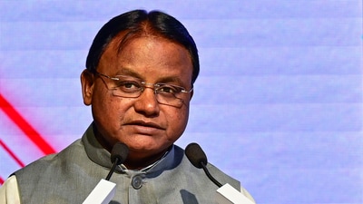 Odisha CM Mohan Charan Majhi was headed towards Jhadaeshwar temple in the Purunabasti area of Jharsuguda. (Hindustan Times)