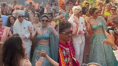 Priyanka Chopra and Nick Jonas dance ahead of her brother's wedding. Priyanka Chopra and Nick Jonas dance ahead of her brother's wedding.