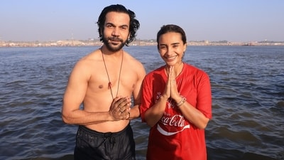 Rajkummar Rao and Patralekhaa went to Mahakumbh Mela. Rajkummar Rao and Patralekhaa went to Mahakumbh Mela.