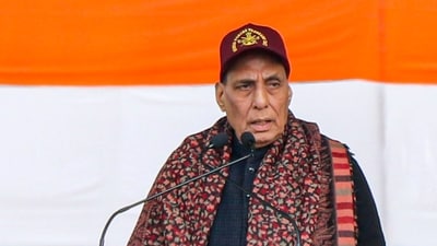 Defence Minister Rajnath Singh. (PTI) Defence Minister Rajnath Singh. (PTI)