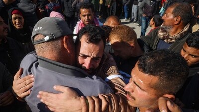 A day before the planned exchange of three more Israeli hostages for Palestinian inmates in the most recent phase of a precarious agreement to stop the conflict in Gaza, Hamas accused Israel of several violations of their ceasefire agreement on Friday. (AFP/ Eyad BABA) A day before the planned exchange of three more Israeli hostages for Palestinian inmates in the most recent phase of a precarious agreement to stop the conflict in Gaza, Hamas accused Israel of several violations of their ceasefire agreement on Friday. (AFP/ Eyad BABA)