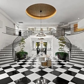 The mansion located in Los Angeles features  6-bedroom and 8-bathroom