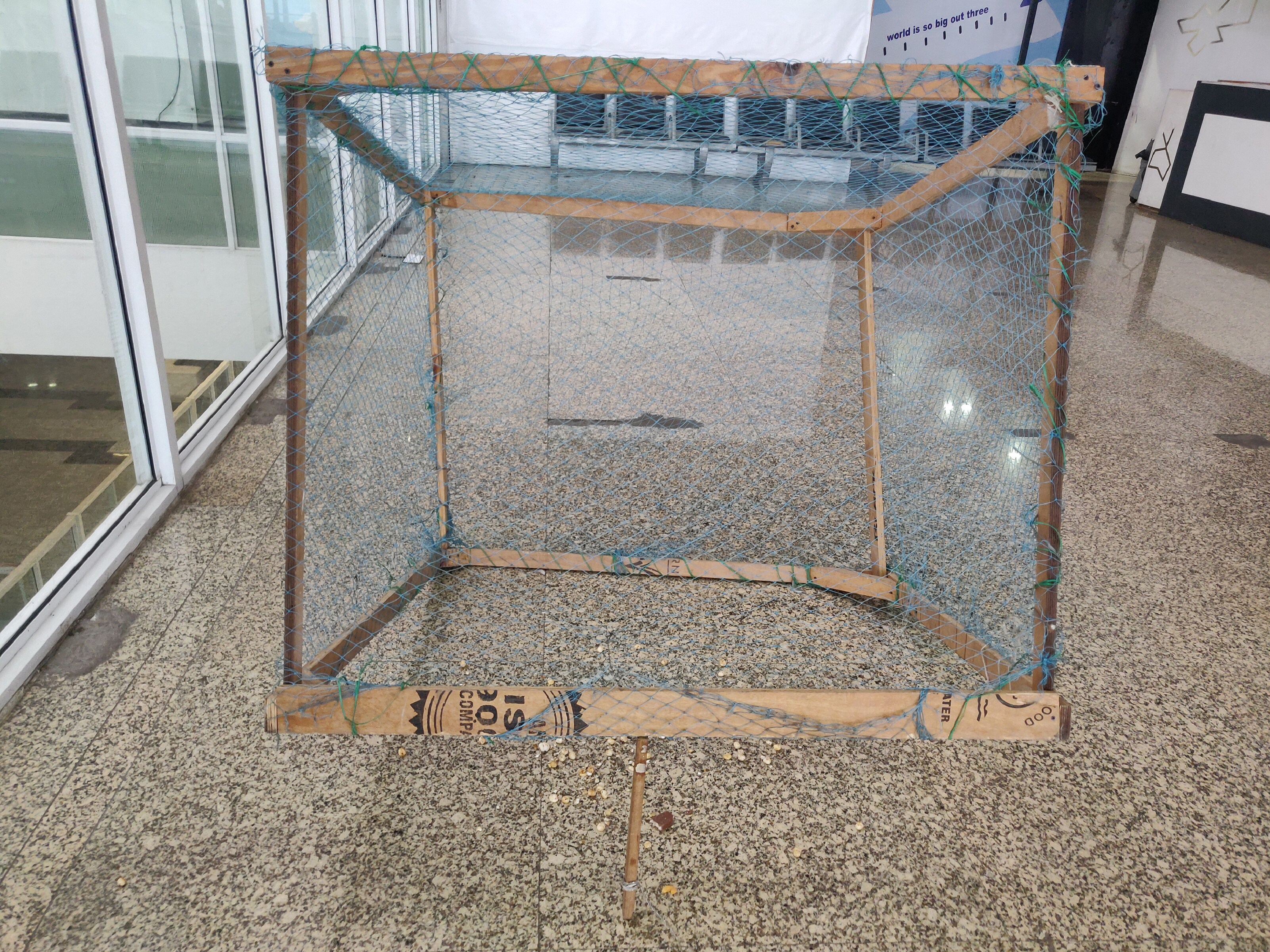 The pigeon trap in the airport departure lounge. (Vikram Jit Singh) The pigeon trap in the airport departure lounge. (Vikram Jit Singh)