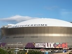 A general overall view of the Caesars Superdome, the site of Superbowl LIX between the Kansas City Chiefs and the Philadelphia Eagles.