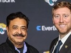 Liam Coen, new Head Coach of the Jacksonville Jaguars, poses with owner Shad Khan after he was introduced to the media at the Miller Electric Center on January 27, 2025. Liam Coen, new Head Coach of the Jacksonville Jaguars, poses with owner Shad Khan after he was introduced to the media at the Miller Electric Center on January 27, 2025.