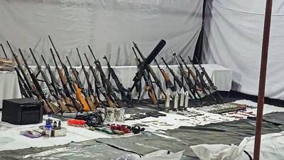 Bodies of Maoists and recovered arms and ammunition during an encounter in the forests under the National Park area brought to District Headquarters by security forces, in Bijapur on Sunday. 31 Naxalites and 2 jawans killed in the encounter. (ANI Grab) Bodies of Maoists and recovered arms and ammunition during an encounter in the forests under the National Park area brought to District Headquarters by security forces, in Bijapur on Sunday. 31 Naxalites and 2 jawans killed in the encounter. (ANI Grab)