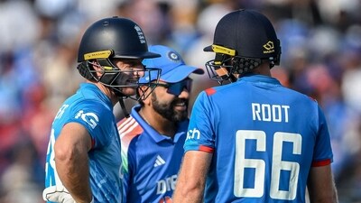 It was a theme throughout the England innings where they built partnerships but it broke just when it started looking threatening due to a loose house. (AFP) It was a theme throughout the England innings where they built partnerships but it broke just when it started looking threatening due to a loose house. (AFP)