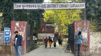 District library on Jharsa Road in Gurugram on February 6. (Parveen Kumar/HT Photo) District library on Jharsa Road in Gurugram on February 6. (Parveen Kumar/HT Photo)