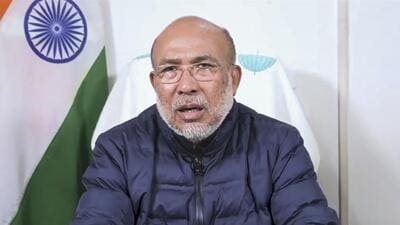 Manipur chief minister N Biren Singh. (@NBirenSingh) Manipur chief minister N Biren Singh. (@NBirenSingh)