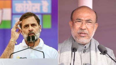 Rahul Gandhi and Biren Singh Rahul Gandhi and Biren Singh