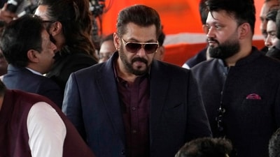 Bollywood actor Salman Khan during the swearing-in ceremony of the Maharashtra government held in Mumbai, India, Thursday, Dec. 5, 2024. (AP Photo/Rajanish Kakade) (AP) Bollywood actor Salman Khan during the swearing-in ceremony of the Maharashtra government held in Mumbai, India, Thursday, Dec. 5, 2024. (AP Photo/Rajanish Kakade) (AP)
