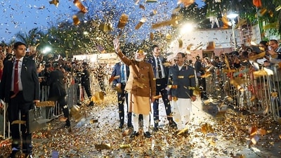 Delhi election results: PM Modi said that the people of Delhi, by choosing the BJP, rejected the politics of lies and distrust. (ANI) Delhi election results: PM Modi said that the people of Delhi, by choosing the BJP, rejected the politics of lies and distrust. (ANI)