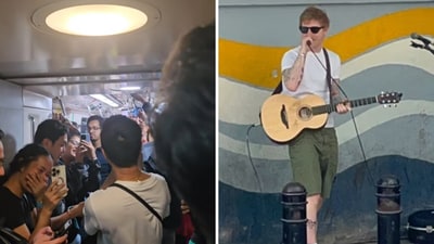 The video shared on social media shows a crowded Metro train in Bengaluru with youngsters swaying and singing the song. (Threads/@dr.ikirmikir) The video shared on social media shows a crowded Metro train in Bengaluru with youngsters swaying and singing the song. (Threads/@dr.ikirmikir)