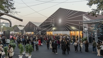 India Art Fair 2025 is taking place at NSIC Exhibition Grounds in Okhla from February 6 to 9. (Photo: Raajessh Kashyap/HT)