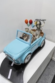 Artist Tapasya Gupta's work titled To New Adventures is crafted using fibreglass, glass, and metal on wood. (Photo: Raajessh Kashyap/HT) Artist Tapasya Gupta's work titled To New Adventures is crafted using fibreglass, glass, and metal on wood. (Photo: Raajessh Kashyap/HT)