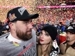 Travis Kelce #87 of the Kansas City Chiefs celebrated with Taylor Swift after the Chiefs defeated the Buffalo Bills 32-29 to win the AFC Championship Game at GEHA Field at Arrowhead Stadium on January 26, 2025 in Kansas City, Missouri. The Chiefs lost the Super Bowl 2025 title to the Philadelphia Eagles on February 9, 2025. Travis Kelce #87 of the Kansas City Chiefs celebrated with Taylor Swift after the Chiefs defeated the Buffalo Bills 32-29 to win the AFC Championship Game at GEHA Field at Arrowhead Stadium on January 26, 2025 in Kansas City, Missouri. The Chiefs lost the Super Bowl 2025 title to the Philadelphia Eagles on February 9, 2025.