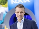 Justin Hotard, incoming chief executive officer of Nokia Oyj, following a news conference at the company's headquarters in Espoo, Finland, on Monday, Feb. 10, 2025. 