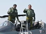 Air Chief Marshal A.P. Singh and General Upendra Dwivedi flew the LCA Tejas together at Aero India 2025. Air Chief Marshal A.P. Singh and General Upendra Dwivedi flew the LCA Tejas together at Aero India 2025.