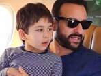 Saif Ali Khan with his son, Taimur.