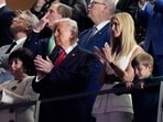 US President Donald Trump, his daughter Ivanka Trump and Ivanka Trump's son Theodore watch from a suite prior to the NFL Super Bowl 59 football game between the Philadelphia Eagles and the Kansas City Chiefs, Sunday, Feb. 9, 2025, in New Orleans. (AP Photo/Frank Franklin II) US President Donald Trump, his daughter Ivanka Trump and Ivanka Trump's son Theodore watch from a suite prior to the NFL Super Bowl 59 football game between the Philadelphia Eagles and the Kansas City Chiefs, Sunday, Feb. 9, 2025, in New Orleans. (AP Photo/Frank Franklin II)