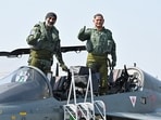 Chief of Army Staff (COAS) General Upendra Dwivedi undertakes a joint sortie with Chief of the Air Staff Air Chief Marshal AP Singh in Light Combat Aircraft (LCA) Tejas, at the Air Force Station, Yelahanka in Bengaluru on Sunday. Chief of Army Staff (COAS) General Upendra Dwivedi undertakes a joint sortie with Chief of the Air Staff Air Chief Marshal AP Singh in Light Combat Aircraft (LCA) Tejas, at the Air Force Station, Yelahanka in Bengaluru on Sunday.