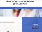 Last date to apply today for Odisha Police SI recruitment(Official website screenshot)
