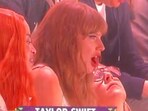 Taylor Swift appeared on the jumbotron during the game and the reactions weren't all positive. Taylor Swift appeared on the jumbotron during the game and the reactions weren't all positive.