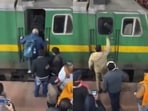 Varanasi railway stations were overcrowded amid Mahakumbh Mela 2025, forcing passengers to sit inside a train engine.