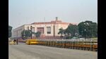 Barricades outside the Parliament House in New Delhi, India, on Saturday, Feb. 1, 2025. India’s finance minister cut taxes for low income earners to spur consumption in Asia’s third-largest economy, while also targeting a slightly smaller budget deficit in the coming fiscal year. Photographer: Prakash Singh/Bloomberg (Bloomberg)