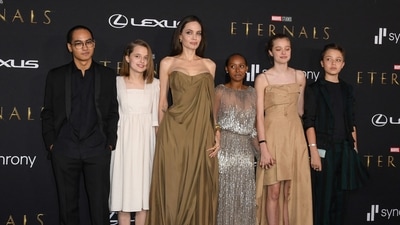 Despite previously keeping other celebrities at arm's length, Angelina Jolie is now buddying up with Salma Hayek, Nicole Kidman, Demi Moore, Kate Winslet, and others. (AFP)