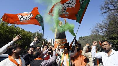Badarpur was one of the eight seats the BJP had won in 2020, with Ramvir Singh Bidhuri beating the AAP’s Ram Singh Netaji.On February 8 this year, Netaji secured a decisive victory, defeating the BJP’s Narayan Dutt Sharma by 25,888 votes. (Sanjeev Verma/HT Photo) Badarpur was one of the eight seats the BJP had won in 2020, with Ramvir Singh Bidhuri beating the AAP’s Ram Singh Netaji.On February 8 this year, Netaji secured a decisive victory, defeating the BJP’s Narayan Dutt Sharma by 25,888 votes. (Sanjeev Verma/HT Photo)