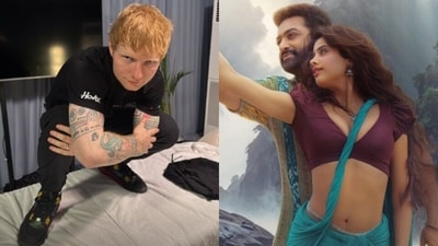 Ed Sheeran sang Chuttamalle from Jr NTR and Janhvi Kapoor's Devara. Ed Sheeran sang Chuttamalle from Jr NTR and Janhvi Kapoor's Devara.