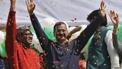 A file photo of Arvind Kejriwal with Ashutosh. (Reuters file)