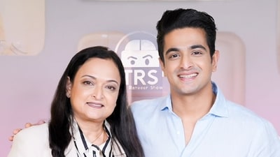 YouTuber and podcaster Ranveer Allahbadia with his mother. (Instagram/@beerbiceps) YouTuber and podcaster Ranveer Allahbadia with his mother. (Instagram/@beerbiceps)