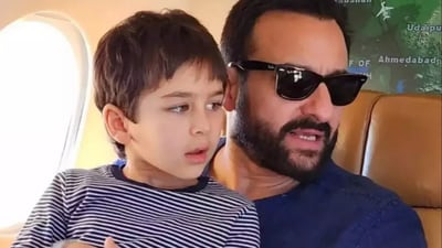 Saif Ali Khan with his son, Taimur. Saif Ali Khan with his son, Taimur.