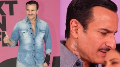 Saif Ali Khan made his first public appearance at a promotional event for Jewel Thief (Photos: X) Saif Ali Khan made his first public appearance at a promotional event for Jewel Thief (Photos: X)