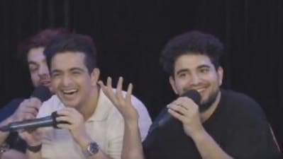 Ranveer Allahbadia (center) with Samay Raina on India's Got Latent.