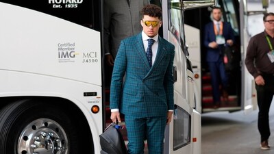 Kansas City Chiefs quarterback Patrick Mahomes arrives prior to the NFL Super Bowl 59 football game against the Philadelphia Eagles, Sunday, Feb. 9, 2025, in New Orleans. (AP Photo/Gerald Herbert) (AP) Kansas City Chiefs quarterback Patrick Mahomes arrives prior to the NFL Super Bowl 59 football game against the Philadelphia Eagles, Sunday, Feb. 9, 2025, in New Orleans. (AP Photo/Gerald Herbert) (AP)