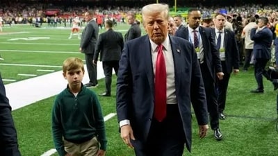 Ivanka Trump, 43, took her son Theodore, 7, to watch the Kansas City Chiefs battle against the Philadelphia Eagles at Caesars Superdome in New Orleans, Louisiana. (X) Ivanka Trump, 43, took her son Theodore, 7, to watch the Kansas City Chiefs battle against the Philadelphia Eagles at Caesars Superdome in New Orleans, Louisiana. (X)