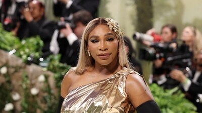 Serena Williams poses at the Met Gala, an annual fundraising gala (REUTERS)