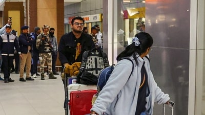 The letter was found under the seat of an aircraft from Jeddah that landed at the Ahmedabad airport on Monday morning (ANI/file image) The letter was found under the seat of an aircraft from Jeddah that landed at the Ahmedabad airport on Monday morning (ANI/file image)