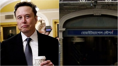 Tech billionaire Elon Musk commented on the bilingual sign at Whitechapel Station in London. Tech billionaire Elon Musk commented on the bilingual sign at Whitechapel Station in London.