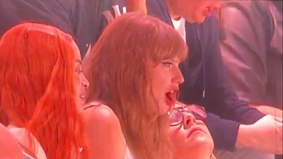 Taylor Swift appeared on the jumbotron during the game and the reactions weren't all positive. Taylor Swift appeared on the jumbotron during the game and the reactions weren't all positive.